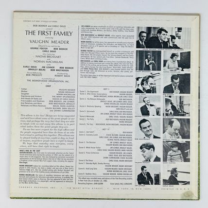 Bob Booker and Earle Doud - The First Family - Vinyl, LP - 1962 Cadence CLP 3060
