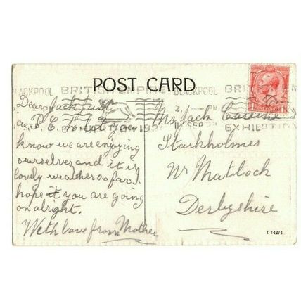 POSTCARD St Annes on Sea Beach Gardens Band Stand 1925 BLACKPOOL Exhibition Pmk