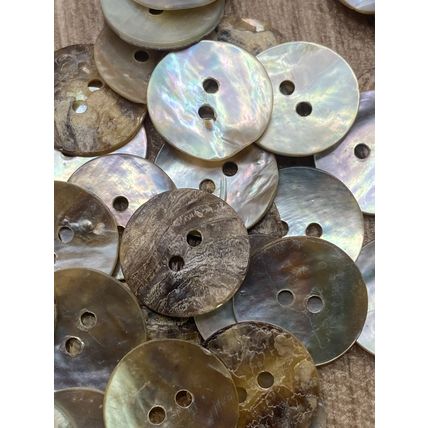 15mm Natural Mother Of Pearl Buttons 2 Hole Round Knitting Cardigans Sewing