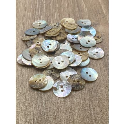 15mm Natural Mother Of Pearl Buttons 2 Hole Round Knitting Cardigans Sewing