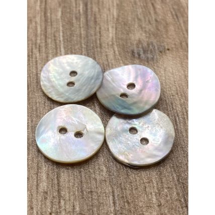 15mm Natural Mother Of Pearl Buttons 2 Hole Round Knitting Cardigans Sewing