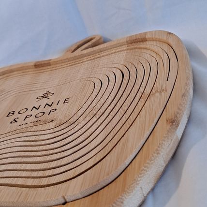 BONNIE & POP WOOD BOWL Wooden Collapsible Apple shaped Veggie Fruit Basket