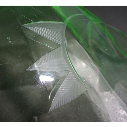 Rare Uranium Glass Art Deco "Mathilde" Bowl Walther & Sohne.