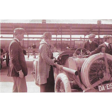 Postcard Racing Car Brooklands Surrey May 1914 Hulton Photo - Nostalgia