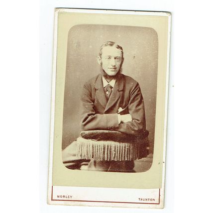 Victorian cdv photo man arms folded Taunton photographer