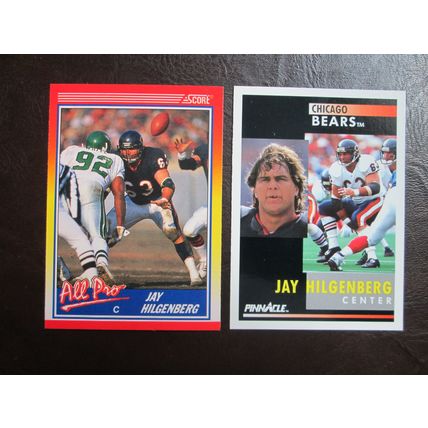 Two (2) Jay Hilgenberg Football Cards - See Pictures and Description Below