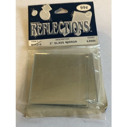 2" Glass Mirror for Crafting- Nicole Reflections NEW
