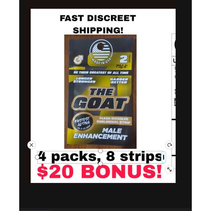 The goat sublingual strips (4 package, 8 strips) male supplement