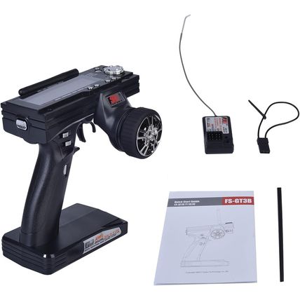 OGRC Flysky FS-GT3B 3Ch GT3B RC Transmitter and Receiver 2.4Ghz RC Car Remote Co