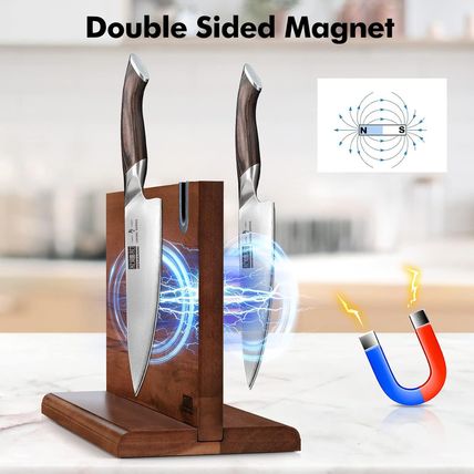 Magnetic Knife Block 14 X 10 Inches, Double Sided Magnetic Knife Holder Rack for