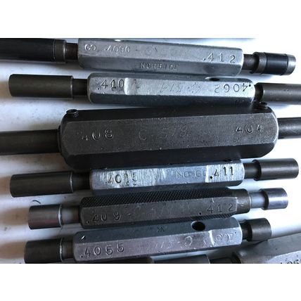LOT THE PIPE MACHINERY GO NO GO PLUG GAGE .410,.4062,.409,.4120, .401,.412,SA