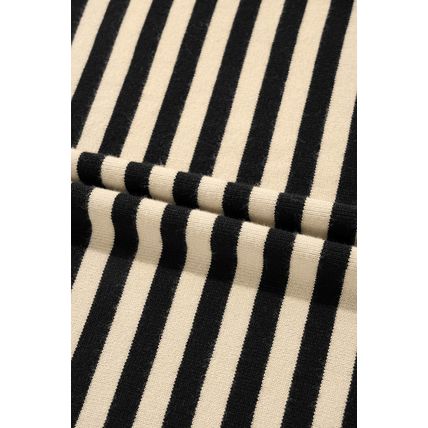Black Stripe Crew Neck Slim Fit Sweater Vest