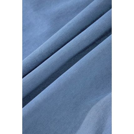 Sky Blue Casual Ruffled Spaghetti Straps Denim Tank Top
