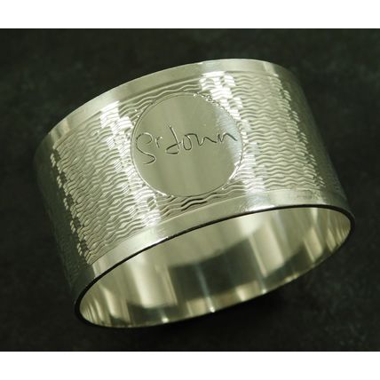 Vintage Solid Sterling Silver Napkin Ring 1971 By J Gloster Ltd 'Sr John'