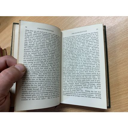 1920 JOHN RUSKIN "PRE-RAPHAELITISM" SMALL ANTIQUE HARDBACK BOOK (P3)