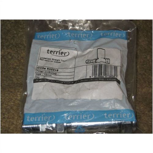 Pegler Yorkshire Terrier STRAIGHT Lockshield Valve (all chrome) No. 632215