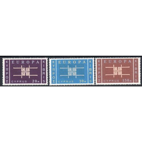 Cyprus 1963 Sg234 - Sg 236 1963 europa set lightly m/mint (G42)