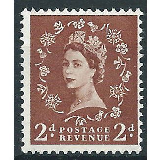 1958 SG590 2d Light Red-Brown GRAPHITE Wilding Unmounted Mint ...