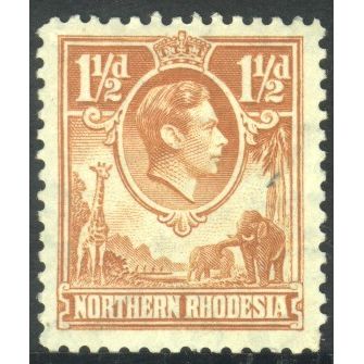 Northern Rhodesia 1938 - SG30 - 1½d yellowish brown - King George V1 - MH