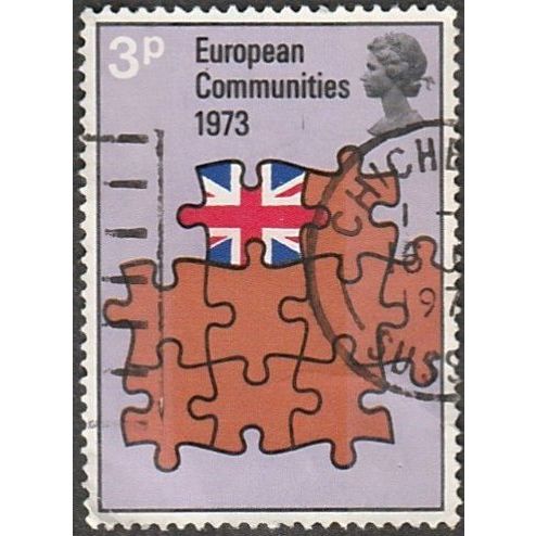 1973 Britains Entry Into Europeaan Community. 3p Value. Very Fine Used