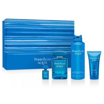 Perry Ellis Men's 4-Pc.Aqua Eau de Toilette Gift Set