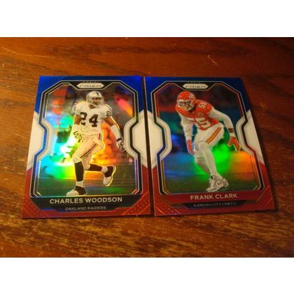 2020-2021 Prizm , 8-cards, Red /White/Blue Prizms, SAQUON BARKLEY/KITTLE ++