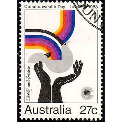 Australia 1983 Commonwealth Day 27c Used Stamp Liberty and Freedom