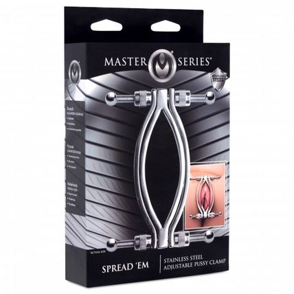 Stainless Steel Adjustable Pussy Clamp BDS&M Master Series torment Torture BDSM
