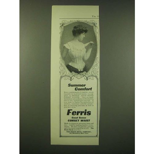 1902 Ferris Good Sense Corset Waist Ad - Summer comfort
