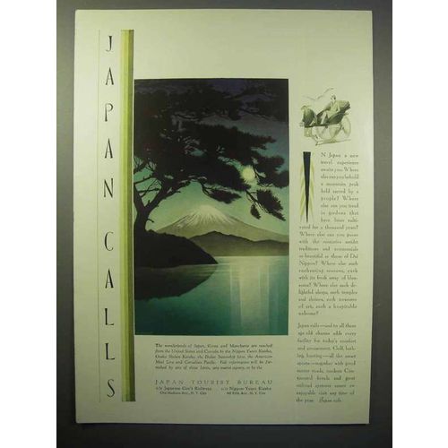 1930 Japan Tourism Ad - Japan Calls