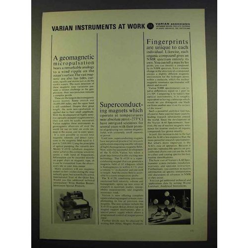 1963 Varian Instruments Ad - Rubidium Magnetometer