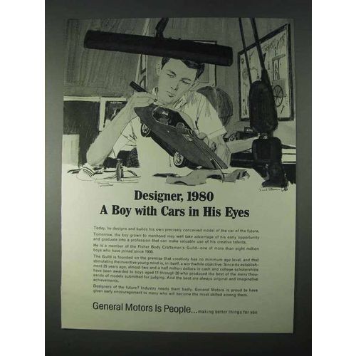 1966 General Motors Ad - A Boy With Cars in His Eyes