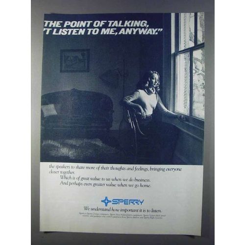 1980 Sperry Corporation Ad - The Point of Talking
