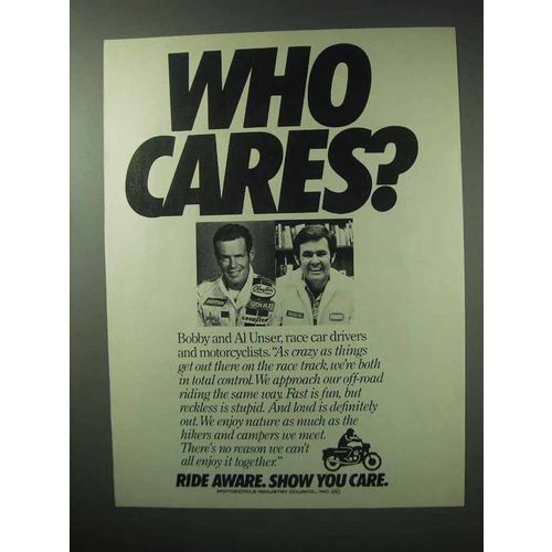 1983 Motorcycle Industry Council Ad - Bobby, Al Unser