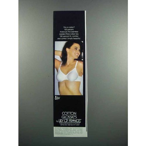 1983 Lily of France Cotton Glossies Bra Ad