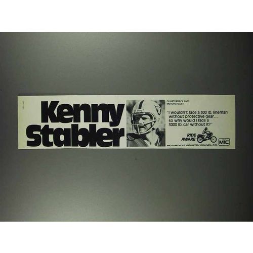 1983 Motorcycle Industry Council Ad - Kenny Stabler