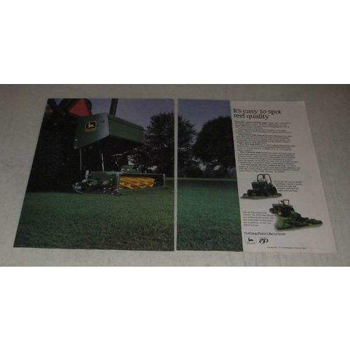 1987 John Deere 303 and 305 reel mowers and 756 and 856 Turf Mowers Ad