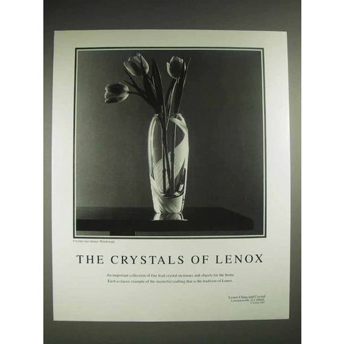 1987 Lenox Windswept Crystal Vase Ad