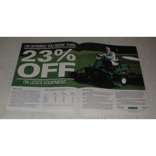 1987 Lesco 500 Fairway Mower Ad - I'm Offering You More