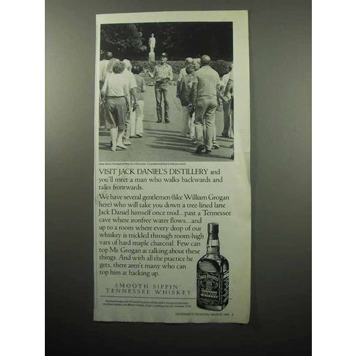 1989 Jack Daniel's Whiskey Ad - Visit Distillery