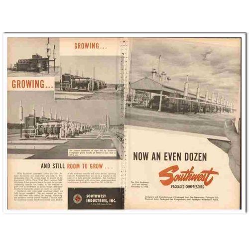 SOUTHWEST INDUSTRIES INC 1959 Growing dozen gas compressor vintage ad