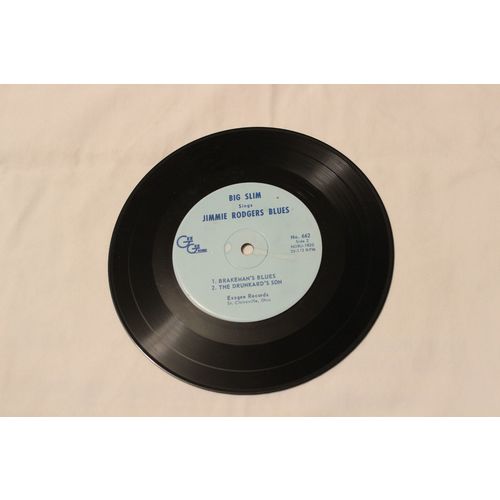 Big Slim EP with 5 songs-BIG SLIM SINGS JIMMIE RODGERS BLUES