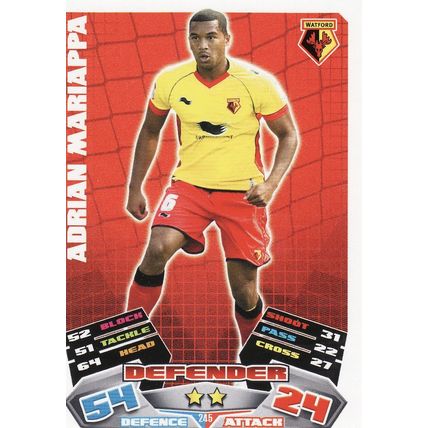 Match Attax Championship 2011/2012 245 Adrian Mariappa Watford