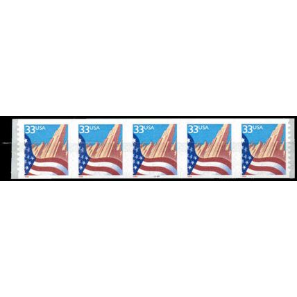 3281 33c U.S. Flag Over City Very Fine MNH PNC 4444A/5 P0904