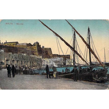 Malta Marina Postcard used VGC