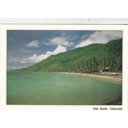 Pha Ngan Haad Rin West Beach Thailand Postcard 1995 used VGC