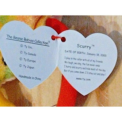 Ty Beanie Baby - SCURRY the Beetle - MINT TAGS 2000 Retired
