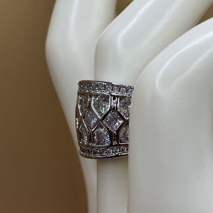 Elegant Band Ring Paved Full Of Shining Zirconia #779