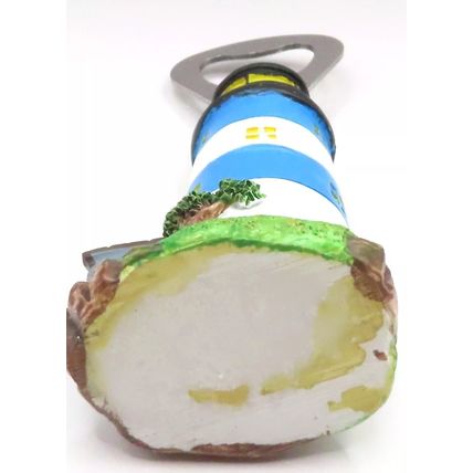 Lighthouse Bottle Opener Light Blue & White Striped 9 CM Home Decor Drinks Gift
