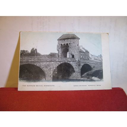THE MONNOW BRIDGE, MONMOUTH, GWENT used antique postcard by Burrow. 1905 pm =